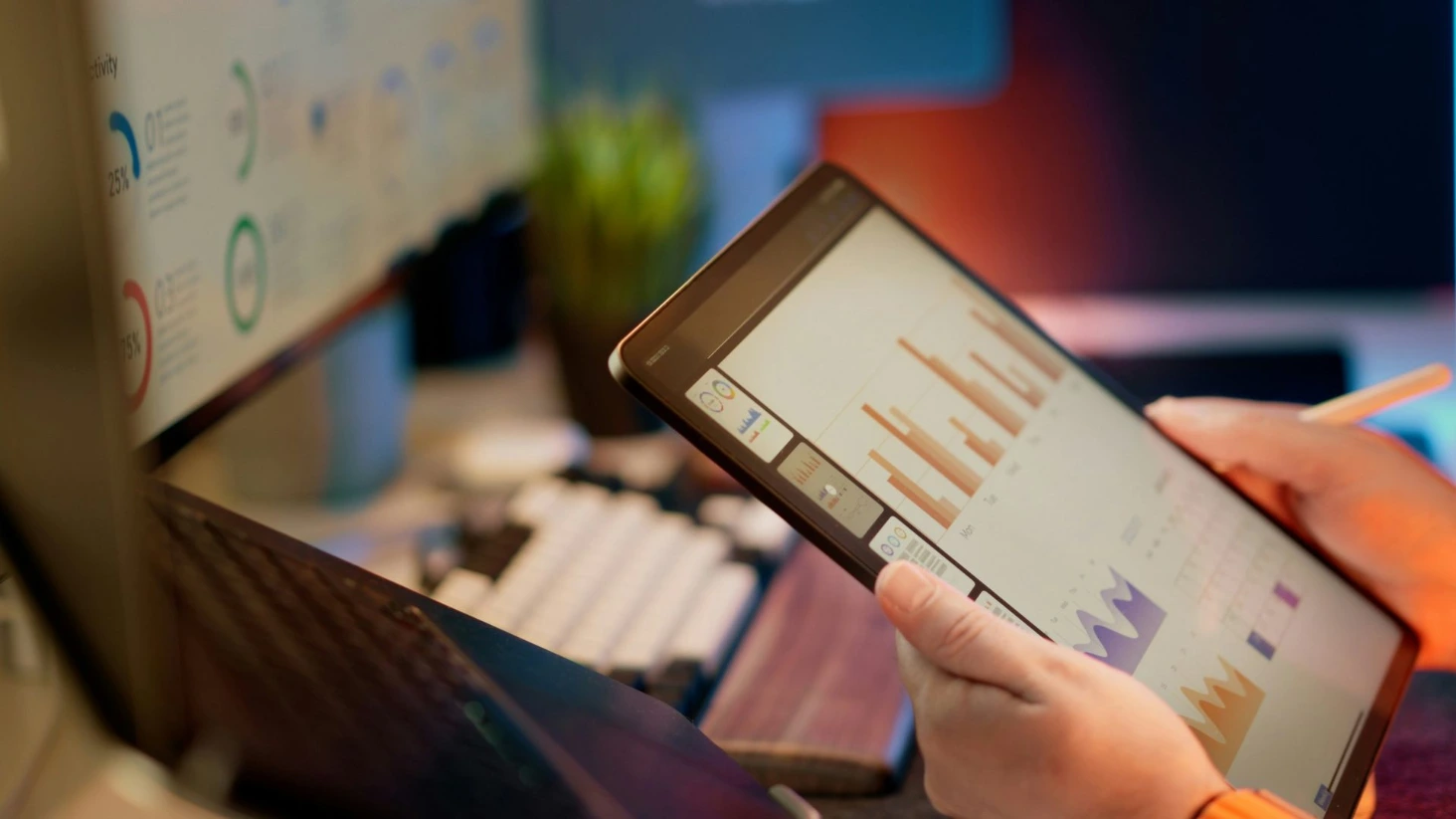 données graphiques sur tablette